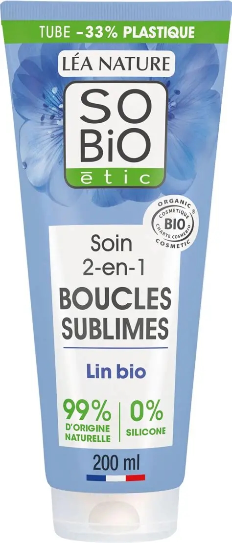 So’Bio Étic Soin 2 en 1 Boucles Sublimes Lin BIO & Vitamine F – 200 ml