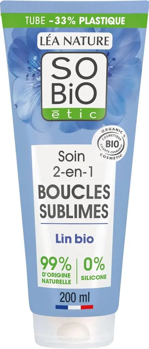 So’Bio Étic Soin 2 en 1 Boucles Sublimes Lin BIO & Vitamine F – 200 ml