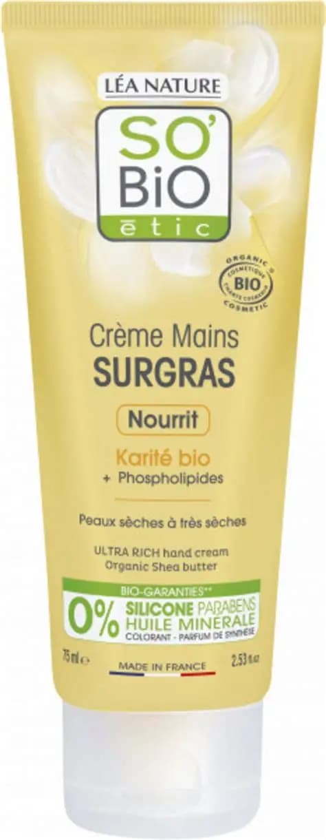So’Bio Étic Crème Mains Surgras Nourrissante Karité BIO – 75 ml