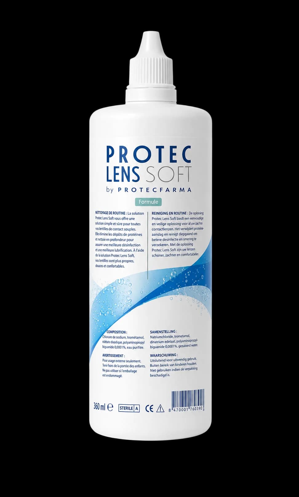 Protec Lens Soft Solution pour Lentilles Souples 360 ml