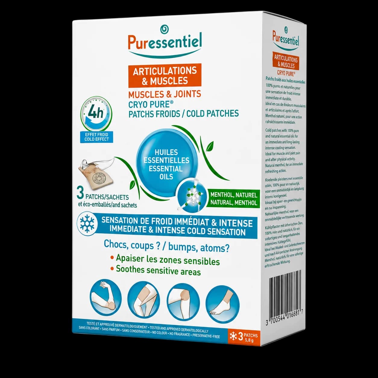 Puressentiel Articulations & Muscles Cryo Pure Patchs Froids x3