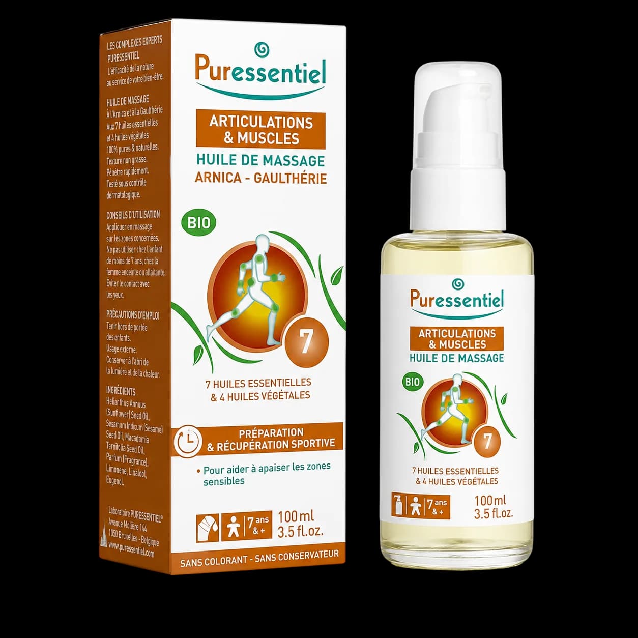Puressentiel Articulations & Muscles Huile de Massage Bio Arnica & Gaulthérie
