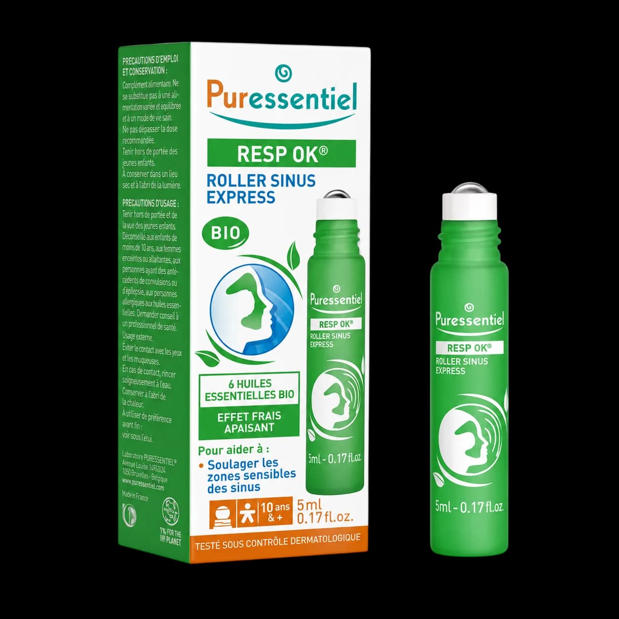 Puressentiel Resp OK Roller Sinus Express Bio