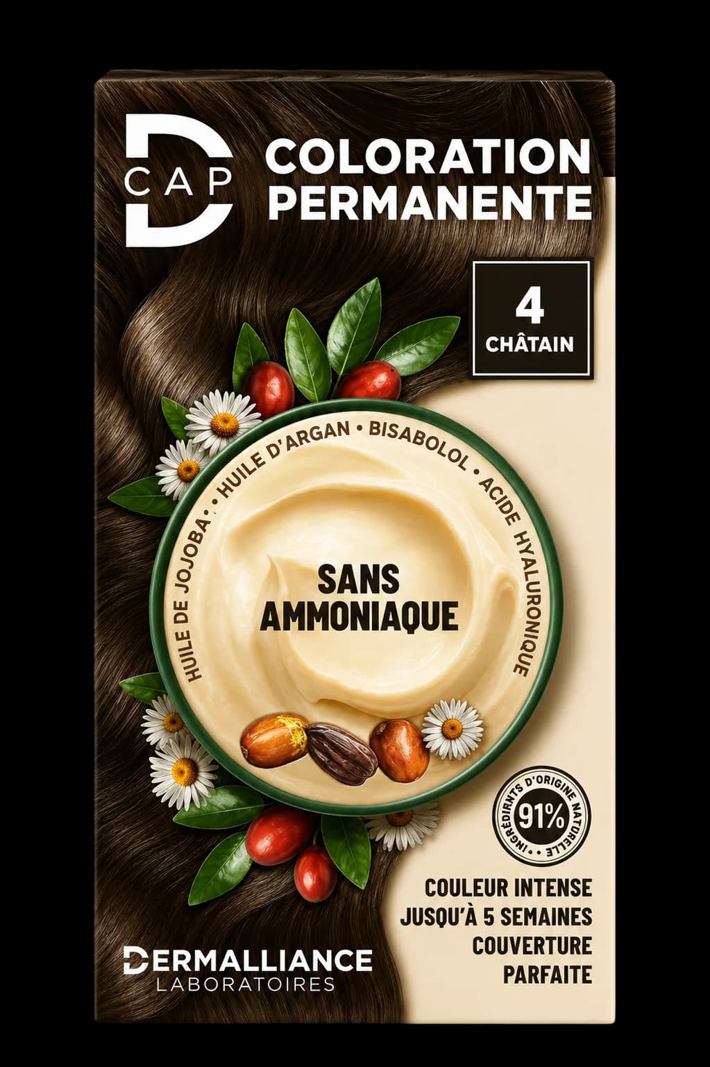 D-CAP Coloration Permanente 4 Châtain