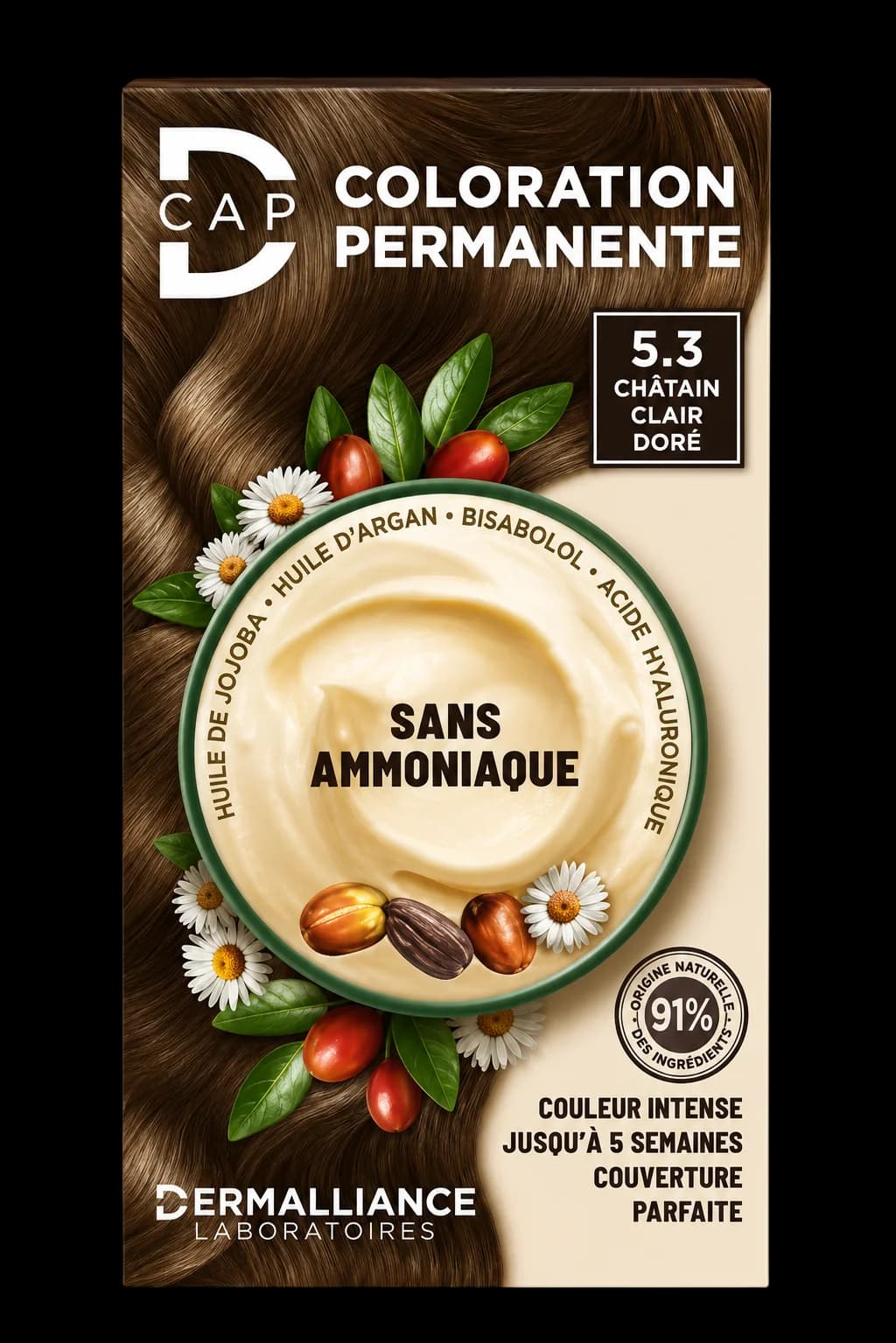 D-CAP Coloration Permanente 5.3 Châtain Clair Doré
