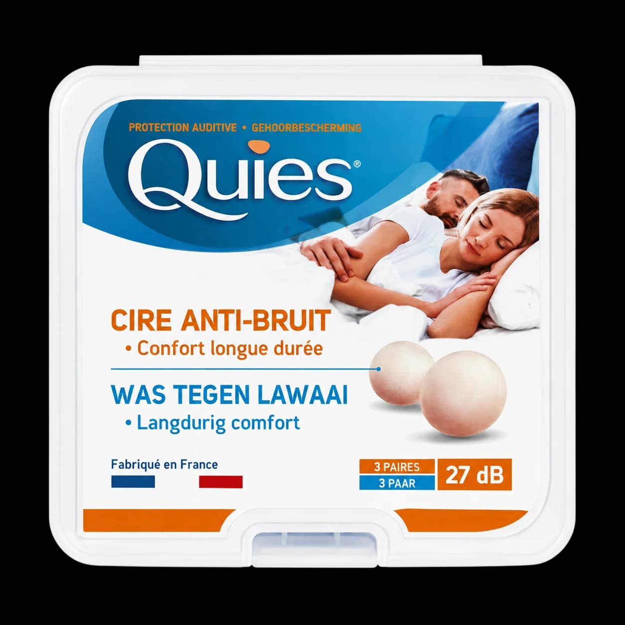 Quies Cire Anti-Bruit Confort Longue Durée 3 Paires