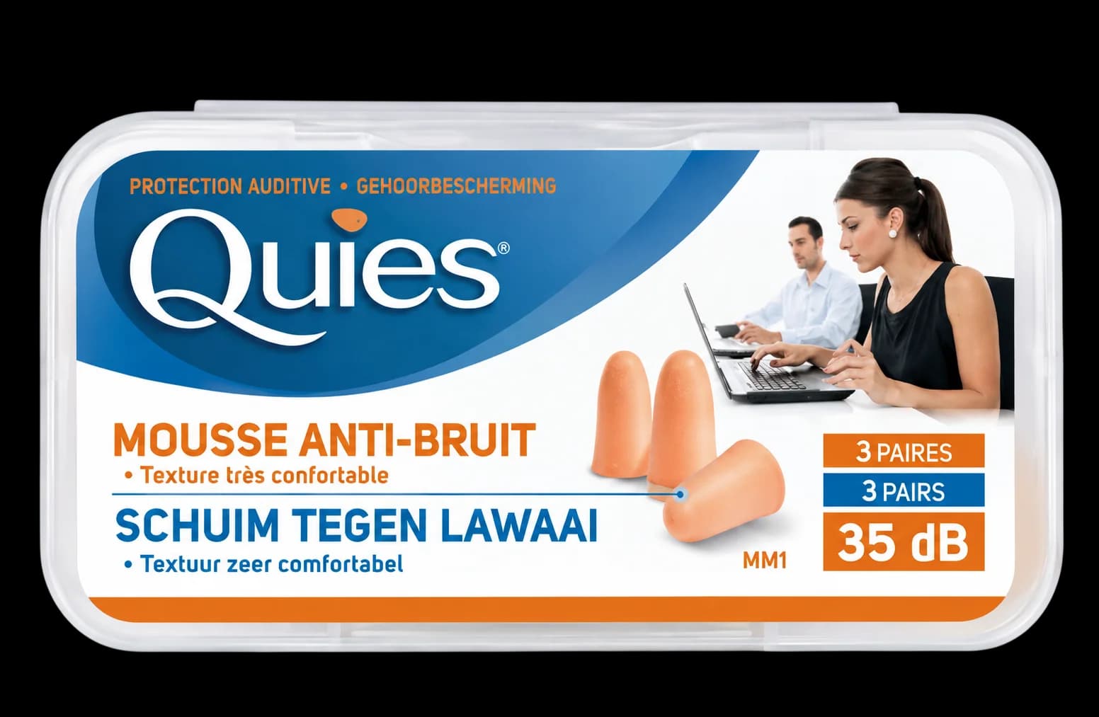 Quies Mousse Anti-Bruit 35 dB 3 Paires