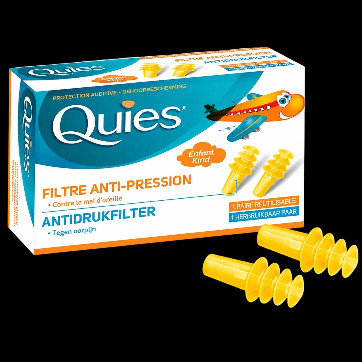 Quies Filtre Anti-Pression Enfant 1 Paire